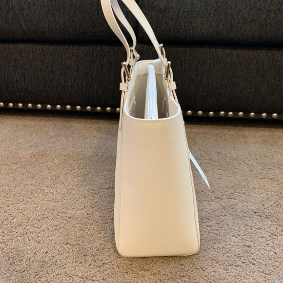 NEW Tory Burch Emerson Buckle Tote White - Picture 8 of 14